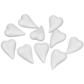 Polisztirol szív 7,5cm  10db/csomag Polisztirol szív 7,5cm  10db/csomag