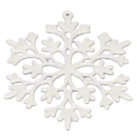 Csillámos hópihe dísz fehér 9,5cm Csillámos hópihe dísz fehér 9,5cm