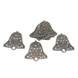 Csillámos harang dísz 9cm pezsgő Csillámos harang dísz 9cm pezsgő