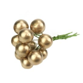 Drótos bogyó arany 1cm Drótos bogyó arany 1cm