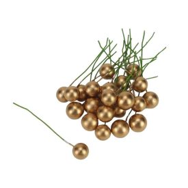 Drótos bogyó arany 1cm 12db/csomag Drótos bogyó arany 1cm 12db/csomag