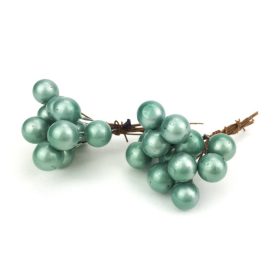 Drótos bogyó türkiz 1cm | 12 darabos csomag Drótos bogyó türkiz 1cm | 12 darabos csomag