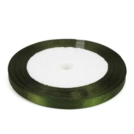 Szatén szalag 6mm fenyőzöld