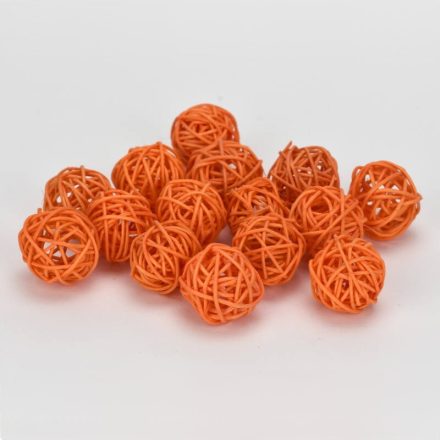 Vessző gömb narancs 3cm 10db/csomag