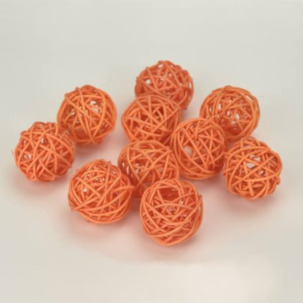 Vessző gömb narancs 4cm 10db/csomag