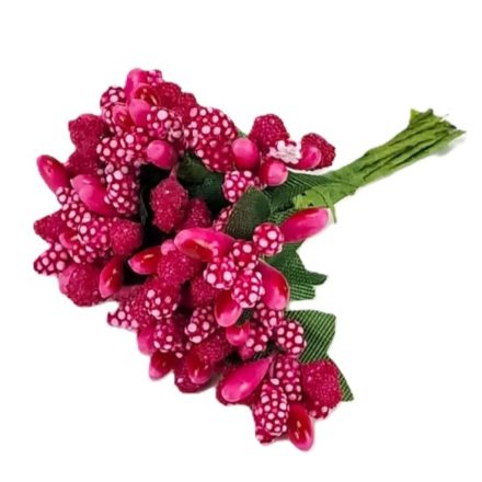 Bogyós mini csokor magenta