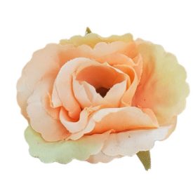 Fodros mini rózsafej 4cm barack Fodros mini rózsafej 4cm barack