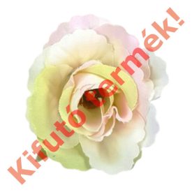 Fodros mini rózsafej 4cm cirmos krém Fodros mini rózsafej 4cm cirmos krém