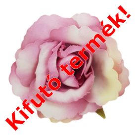 Fodros mini rózsafej 4cm krém-rózsaszín Fodros mini rózsafej 4cm krém-rózsaszín