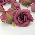 Fodros mini rózsafej 4cm mályva