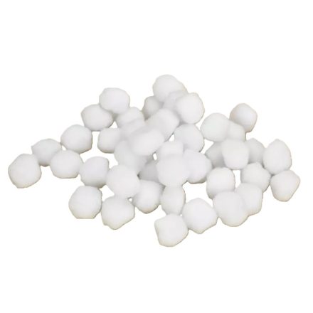 Pompon 2,5cm fehér 10db/csomag