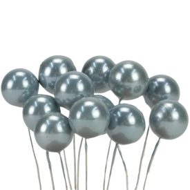 Drótos bogyó jégkék 18mm | 6 darabos csomag Drótos bogyó jégkék 18mm | 6 darabos csomag