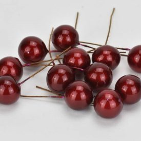 Drótos bogyó piros 1,8cm | 6 darabos csomag Drótos bogyó piros 1,8cm | 6 darabos csomag