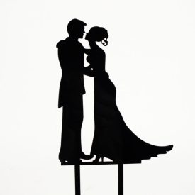 Esküvői tortadísz fekete 18cm x 10,5cm Esküvői tortadísz fekete 18cm x 10,5cm