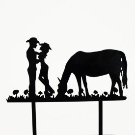 Esküvői tortadísz fekete 18cm x 15cm Esküvői tortadísz fekete 18cm x 15cm