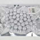 Csillámos polisztirol golyó 1,5cm ezüst