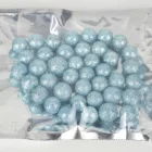 Csillámos polisztirol golyó 1,5cm coutry kék