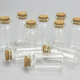 Üvegcse parafadugóval 5,9cm x 2,9cm 4db/csomag (#001)