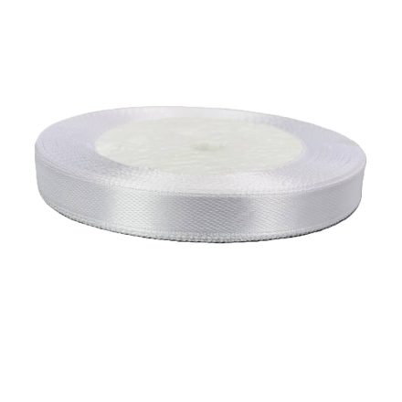 Szatén szalag 1cm széles fehér