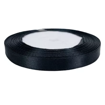 Szatén szalag 1cm széles fekete