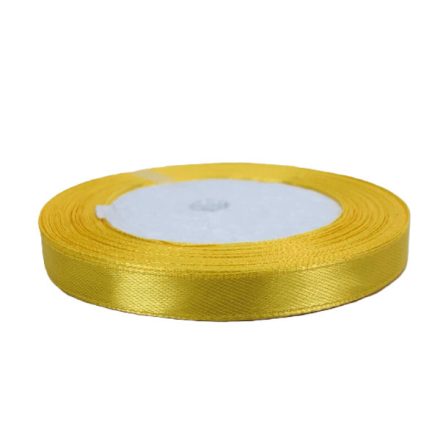 Szatén szalag 1cm széles sárga