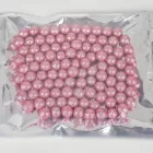 Csillámos polisztirol golyó 1cm sötétrózsaszín