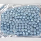 Csillámos polisztirol golyó 1cm coutry kék