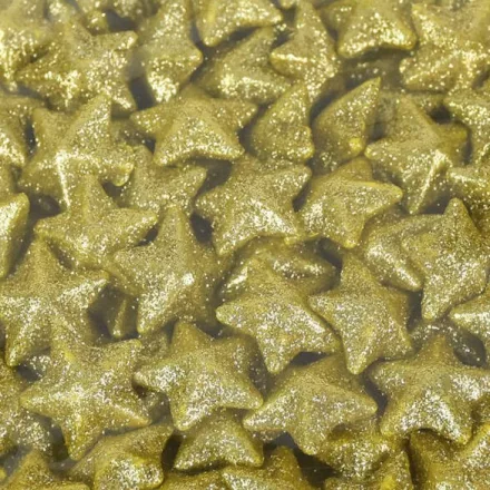 Polisztirol csillag 2cm csillámos arany