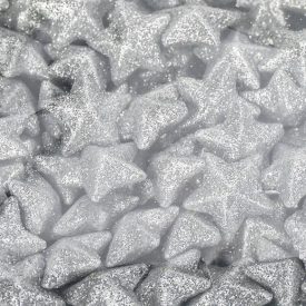 Polisztirol csillag 2cm csillámos ezüst Polisztirol csillag 2cm csillámos ezüst