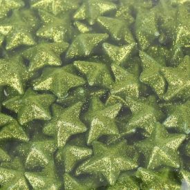 Polisztirol csillag 2cm csillámos oliva Polisztirol csillag 2cm csillámos oliva