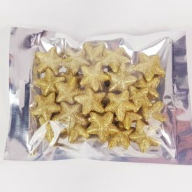 Polisztirol csillag 3,5cm csillámos arany Polisztirol csillag 3,5cm csillámos arany