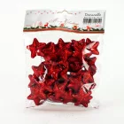 Polisztirol csillag 3,5cm csillámos piros