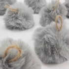 Pihe-puha szőrgombóc 6cm szürke