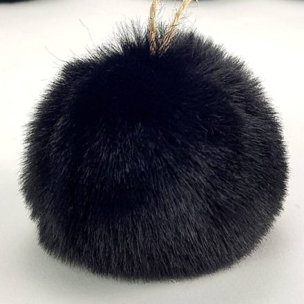 Pihe-puha szőrgombóc 8cm fekete 6db/csomag