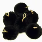 Pihe-puha szőrgombóc 8cm fekete