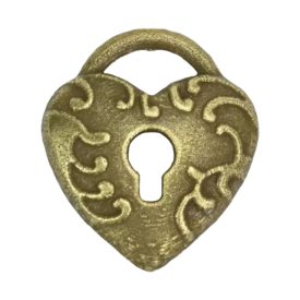 Fém medál - Szív lakat 1,7cm x 2cm Fém medál - Szív lakat 1,7cm x 2cm