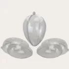 Szétválasztható átlátszó műanyag tojás 13cm