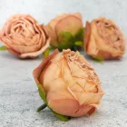 Rózsa fej 5,5cm - vintage barna