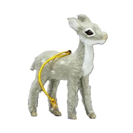 Csillámos patás bambi szürke prémium 9cm