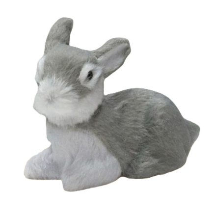 Nyuszi ülő szürke prémium 8,5cm