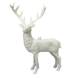 Csillámos fehér szarvas 11cm x 15cm Csillámos fehér szarvas 11cm x 15cm
