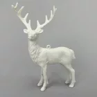 Csillámos fehér szarvas 11cm x 15cm