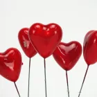 Szív pick piros 3,5cm x 4cm, magasság 10cm