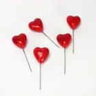 Szív pick piros 3,5cm x 4cm, magasság 10cm