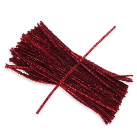 Csillámos zsenília drót - piros 100db/cs Csillámos zsenília drót - piros 100db/cs