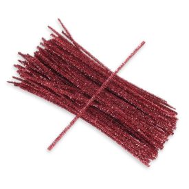 Csillámos zsenília drót - rózsaszín 100db/cs Csillámos zsenília drót - rózsaszín 100db/cs