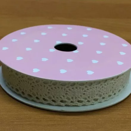 Öntapadós csipke ekrü 1,5cm x 1,8 m