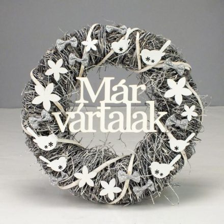 Ajtókopogtató "Már vártalak" 30cm