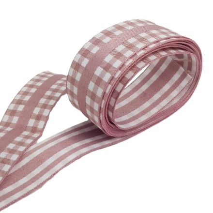 Kétoldalas textilszalag oldpink 2,5cm x 2m