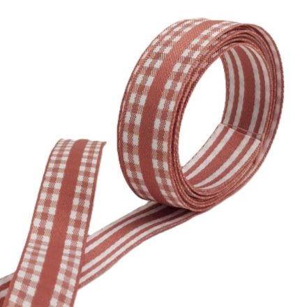 Kétoldalas textil szalag lazac 1,5cm x 2m